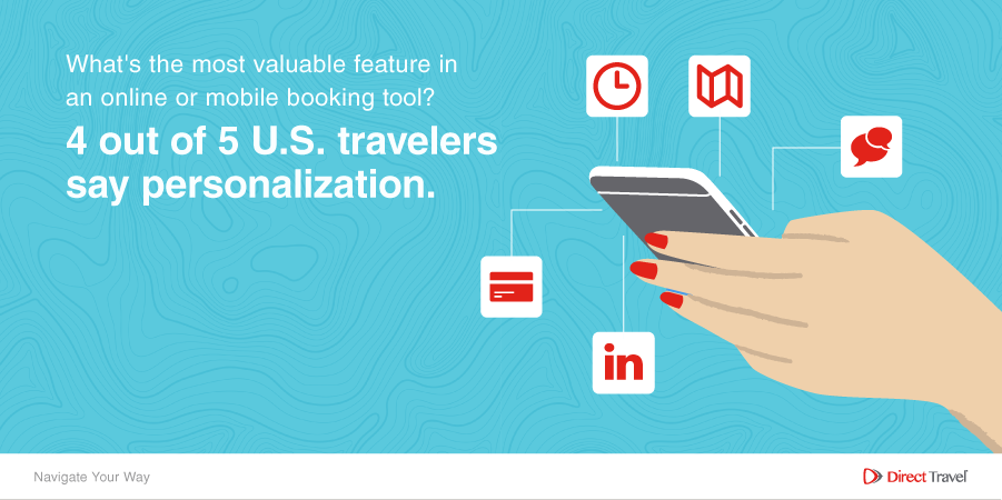 Personalization is a valuable feature on a mobile booking tool