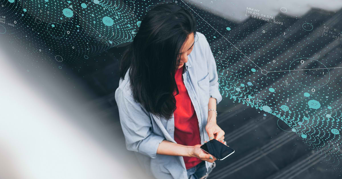 Woman checking her phone